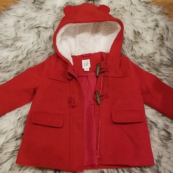 Baby Gap Girls Red Bear Coat - Picture 5 of 8